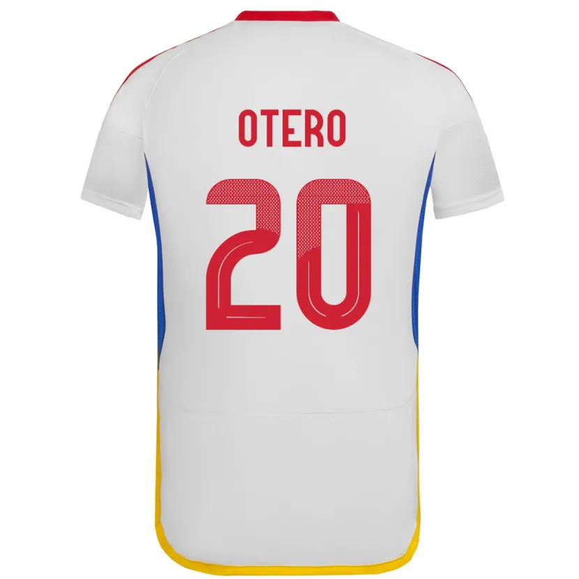 Danxen Bambino Maglia Venezuela Rómulo Otero #20 Bianco Kit Gara Away 24-26 Maglietta