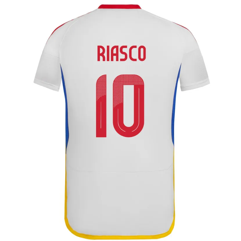 Danxen Bambino Maglia Venezuela José Riasco #10 Bianco Kit Gara Away 24-26 Maglietta
