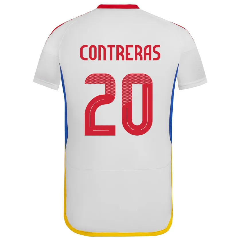 Danxen Bambino Maglia Venezuela Anderson Contreras #20 Bianco Kit Gara Away 24-26 Maglietta