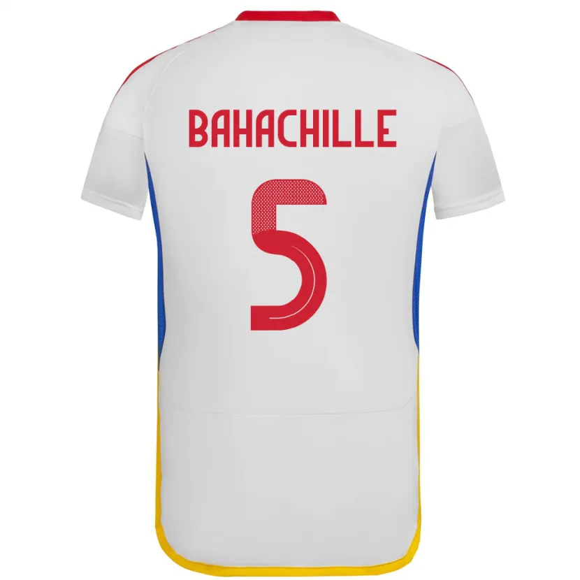 Danxen Bambino Maglia Venezuela Abraham Bahachille #5 Bianco Kit Gara Away 24-26 Maglietta