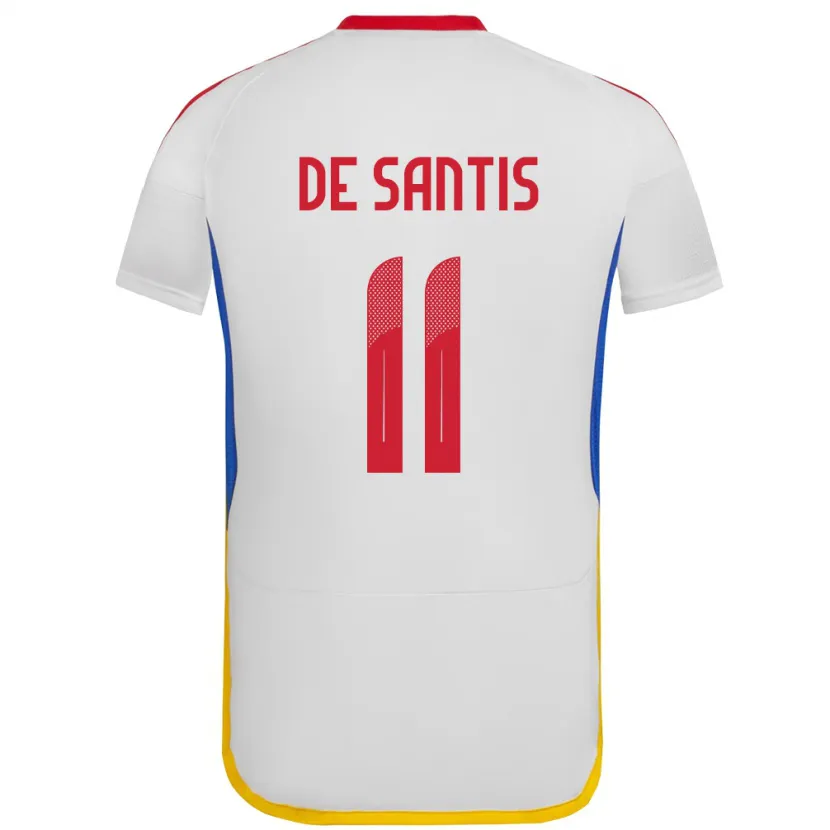 Danxen Bambino Maglia Venezuela Jeriel De Santis #11 Bianco Kit Gara Away 24-26 Maglietta
