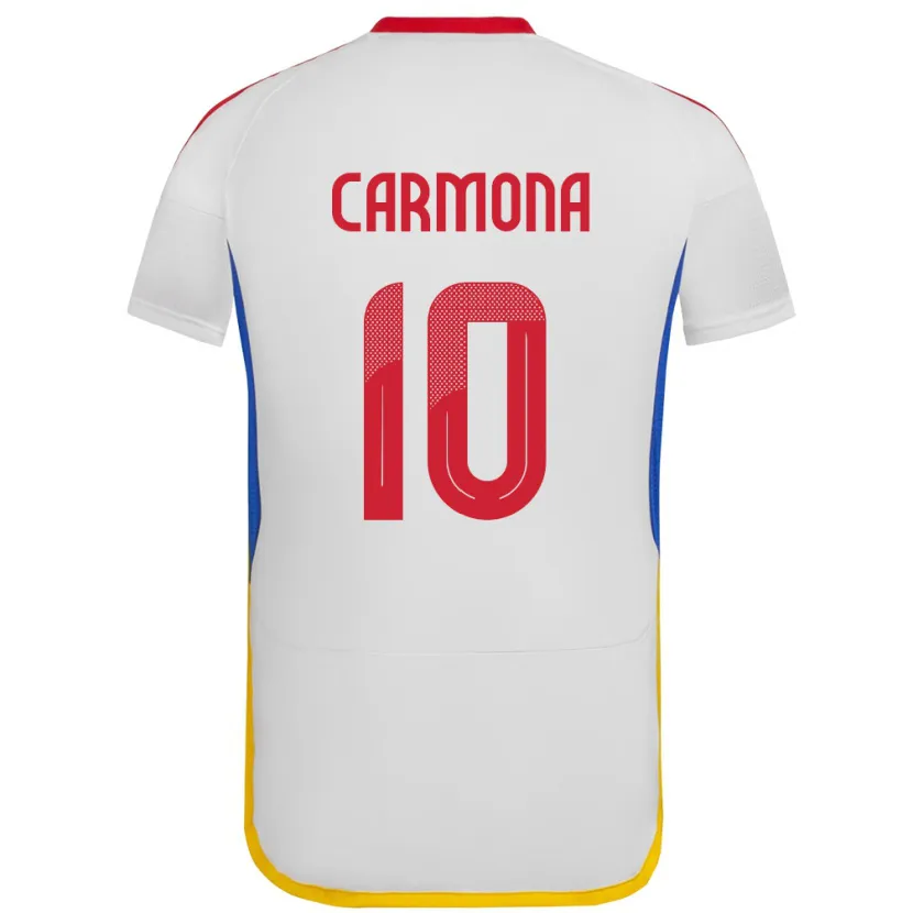 Danxen Bambino Maglia Venezuela Wikelman Carmona #10 Bianco Kit Gara Away 24-26 Maglietta