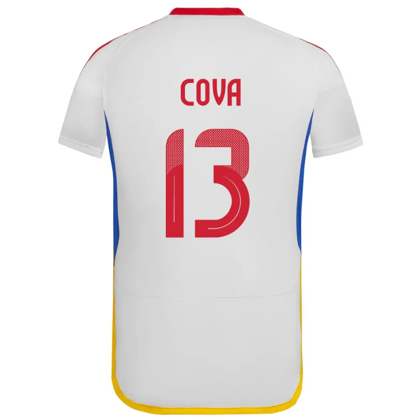 Danxen Bambino Maglia Venezuela Alejandro Cova #13 Bianco Kit Gara Away 24-26 Maglietta