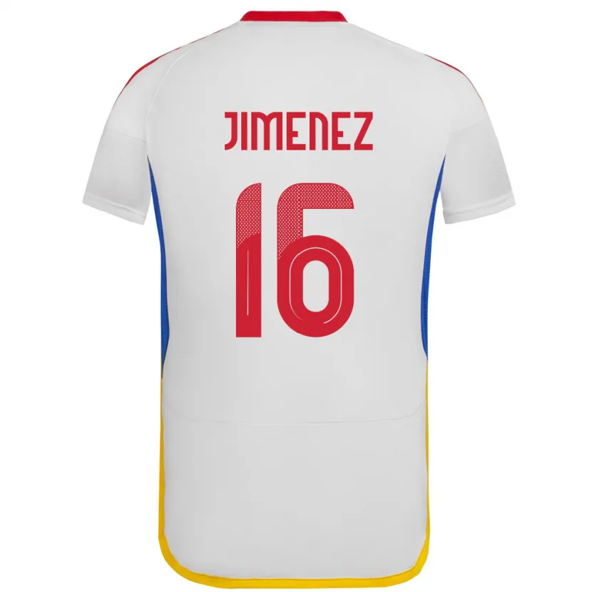 Danxen Bambino Maglia Venezuela Néstor Jiménez #16 Bianco Kit Gara Away 24-26 Maglietta