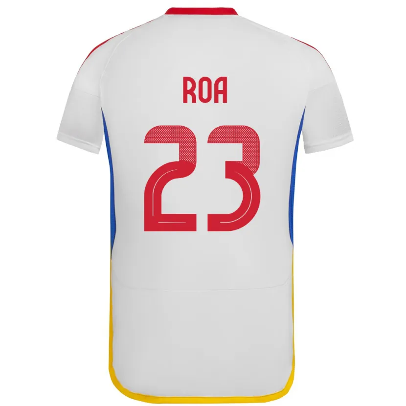 Danxen Bambino Maglia Venezuela Keiber Roa #23 Bianco Kit Gara Away 24-26 Maglietta