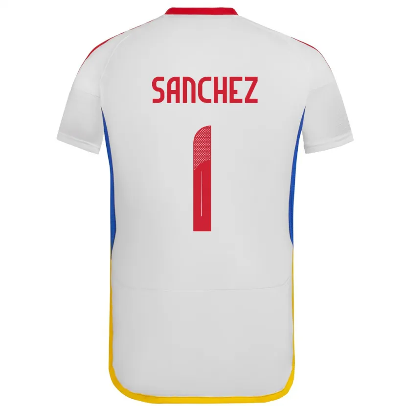 Danxen Bambino Maglia Venezuela Jorge Sánchez #1 Bianco Kit Gara Away 24-26 Maglietta