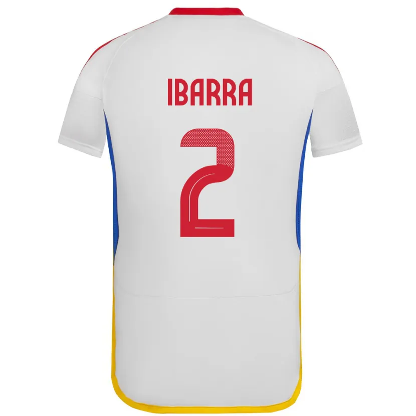 Danxen Bambino Maglia Venezuela Pablo Ibarra #2 Bianco Kit Gara Away 24-26 Maglietta