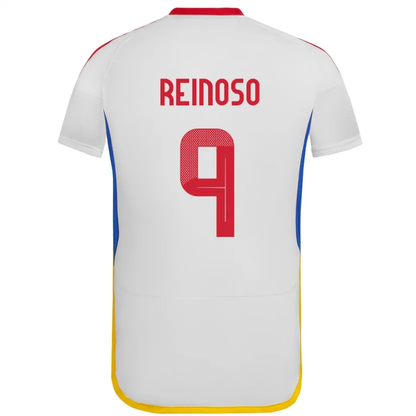 Danxen Bambino Maglia Venezuela Lucciano Reinoso #9 Bianco Kit Gara Away 24-26 Maglietta
