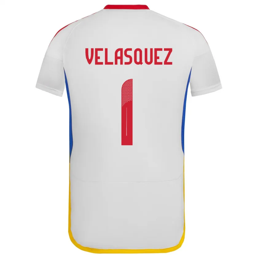 Danxen Bambino Maglia Venezuela Yessica Velásquez #1 Bianco Kit Gara Away 24-26 Maglietta