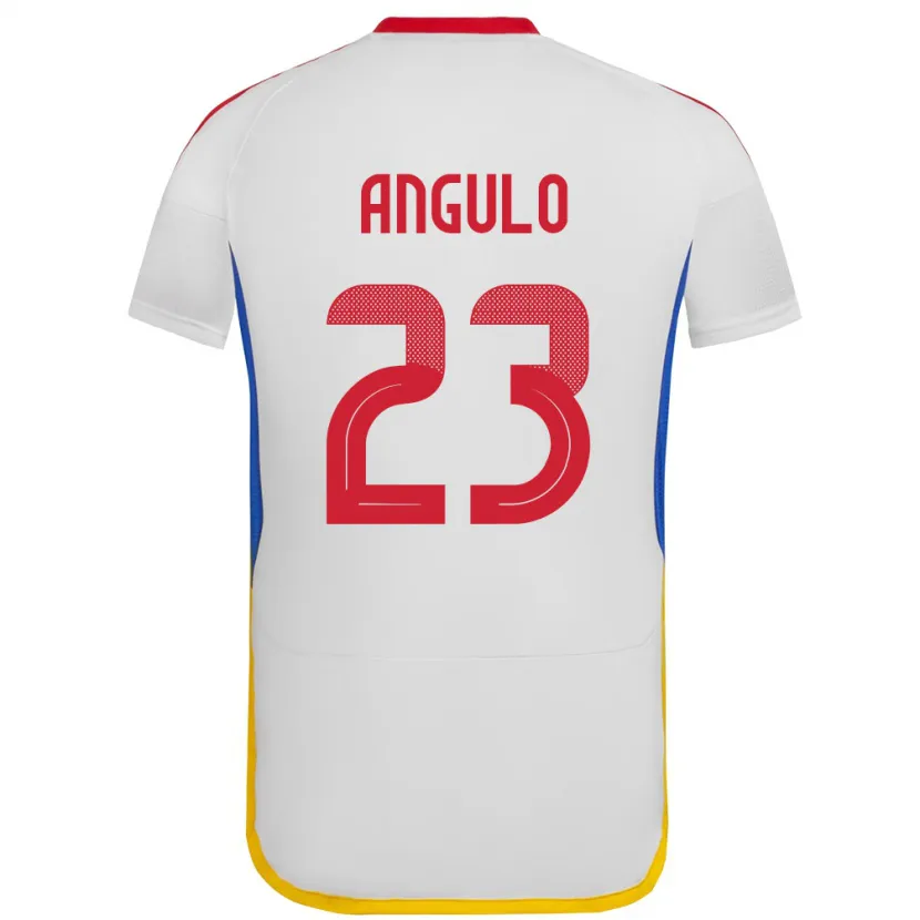 Danxen Bambino Maglia Venezuela Gabriela Angulo #23 Bianco Kit Gara Away 24-26 Maglietta