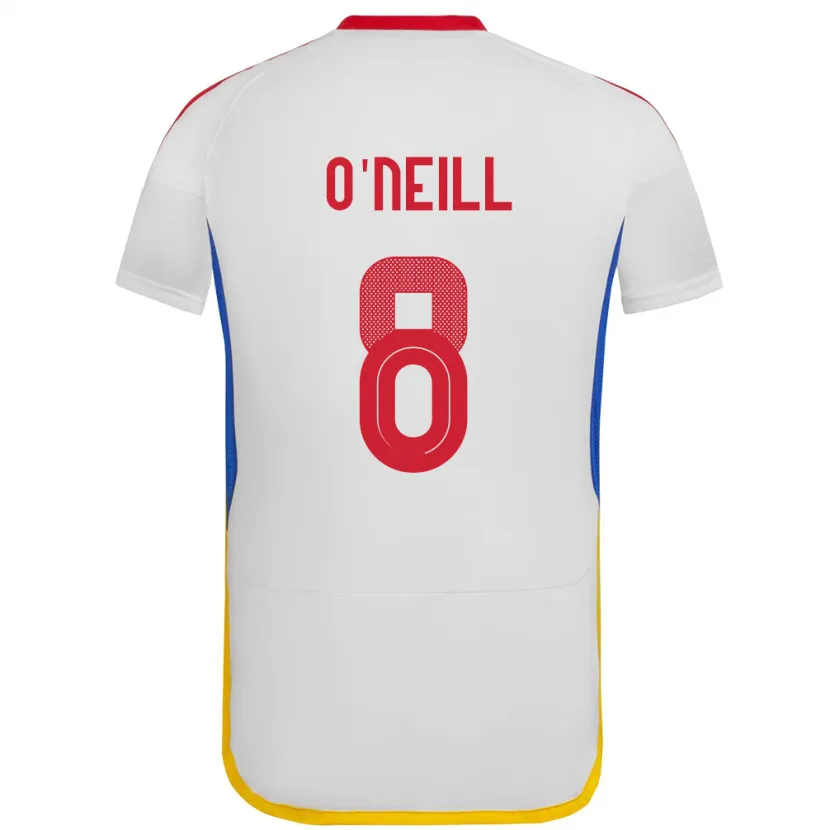 Danxen Bambino Maglia Venezuela Sonia O'neill #8 Bianco Kit Gara Away 24-26 Maglietta