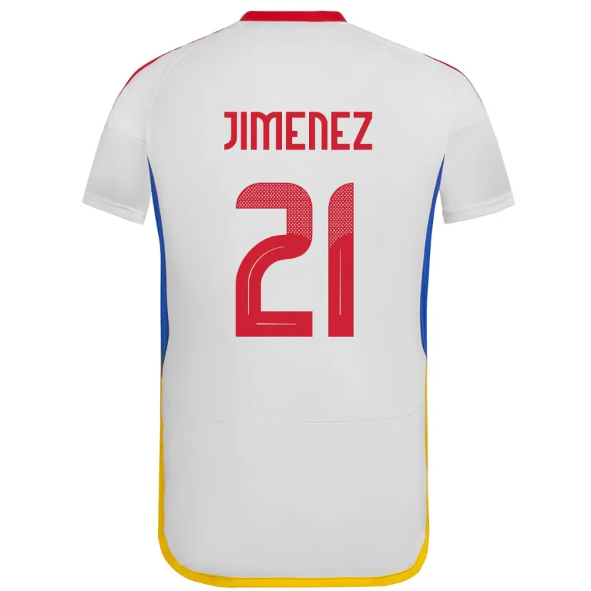 Danxen Bambino Maglia Venezuela Marianyela Jiménez #21 Bianco Kit Gara Away 24-26 Maglietta