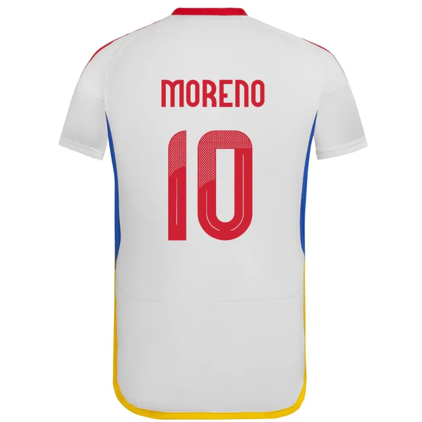 Danxen Bambino Maglia Venezuela Yerliane Moreno #10 Bianco Kit Gara Away 24-26 Maglietta