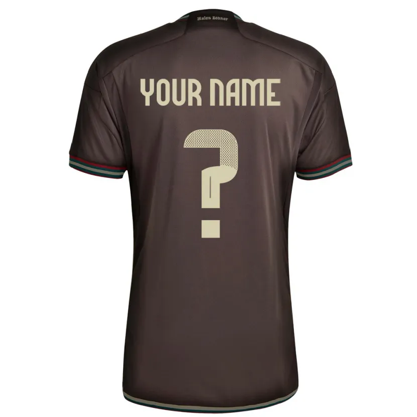 Danxen Bambino Maglia Giamaica Il Tuo Nome #0 Marrone Notte Kit Gara Away 24-26 Maglietta