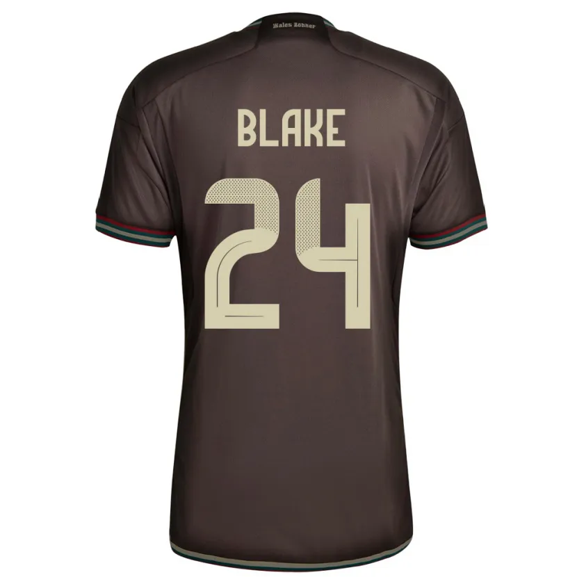 Danxen Bambino Maglia Giamaica Andre Blake #24 Marrone Notte Kit Gara Away 24-26 Maglietta