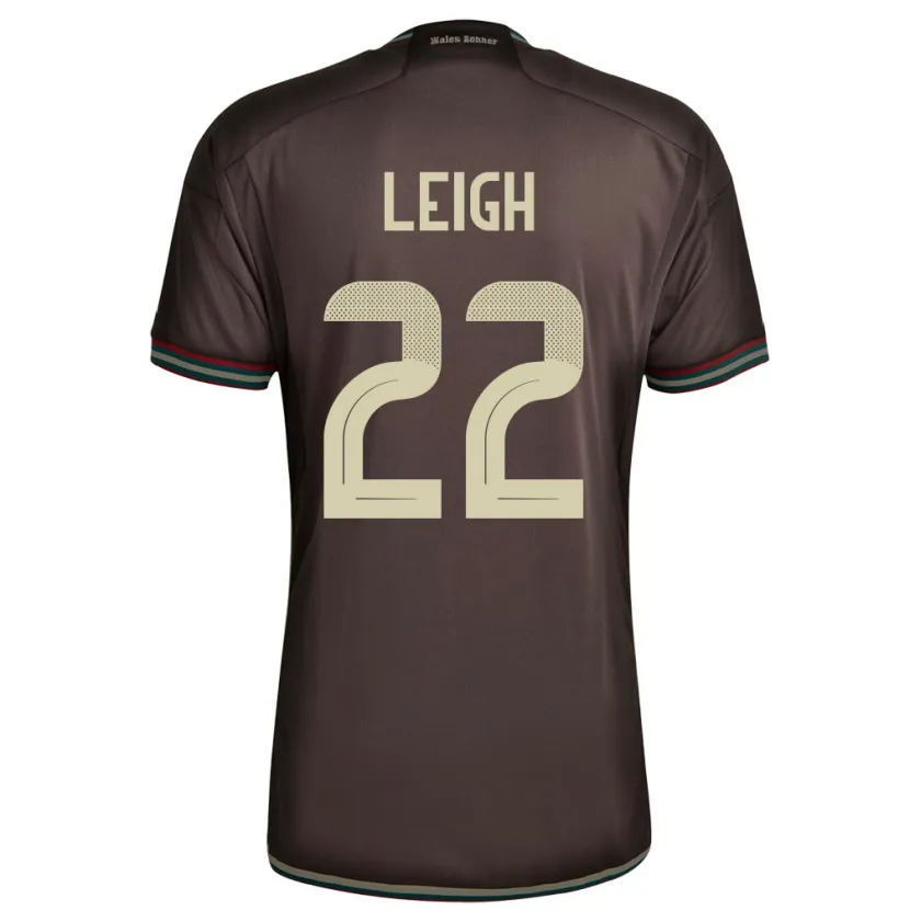 Danxen Bambino Maglia Giamaica Greg Leigh #22 Marrone Notte Kit Gara Away 24-26 Maglietta