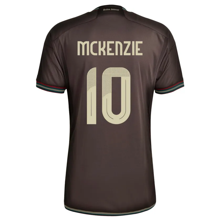Danxen Bambino Maglia Giamaica Denzel Mckenzie #10 Marrone Notte Kit Gara Away 24-26 Maglietta