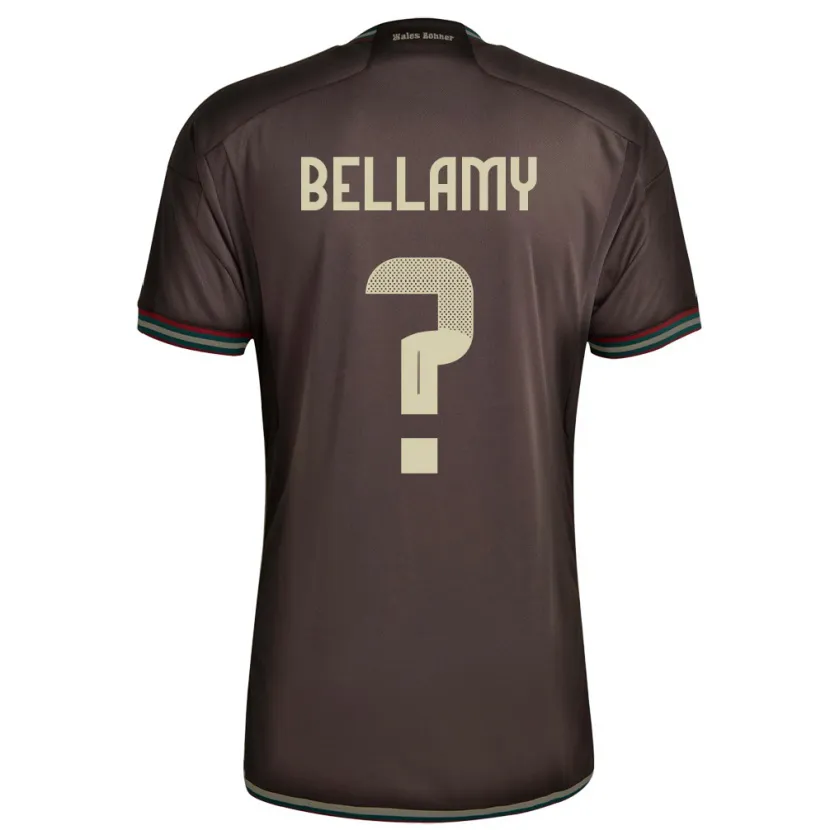 Danxen Bambino Maglia Giamaica Sydney Bellamy #0 Marrone Notte Kit Gara Away 24-26 Maglietta