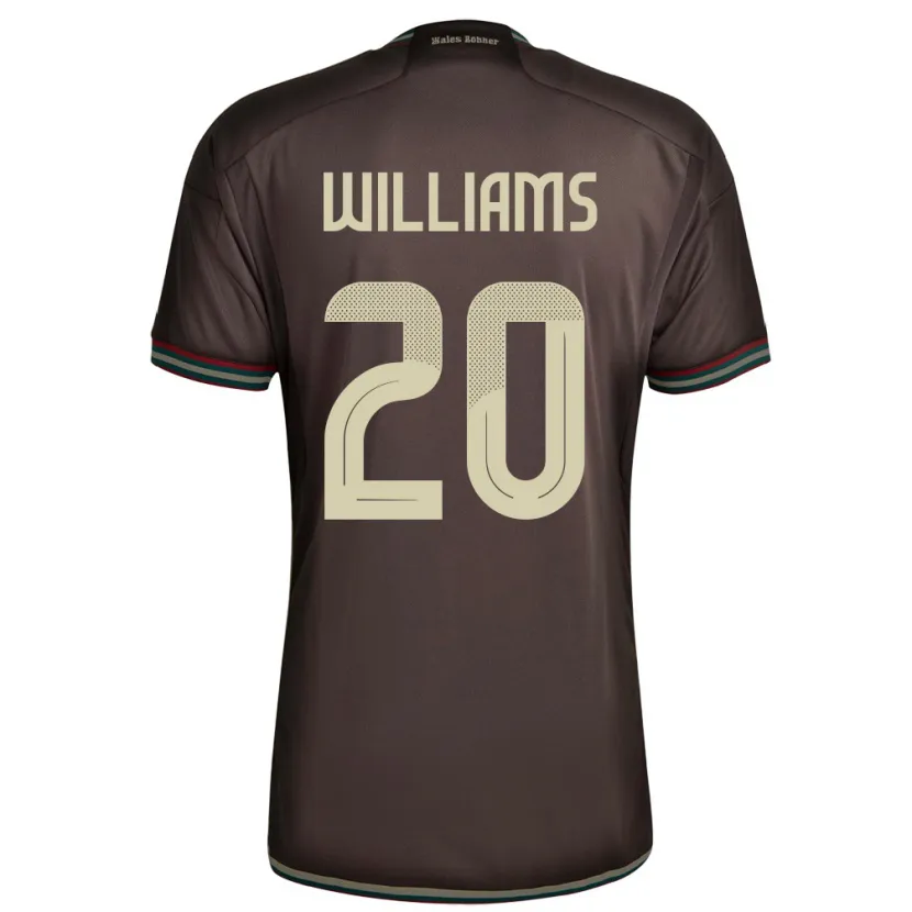 Danxen Bambino Maglia Giamaica Victoria Williams #20 Marrone Notte Kit Gara Away 24-26 Maglietta