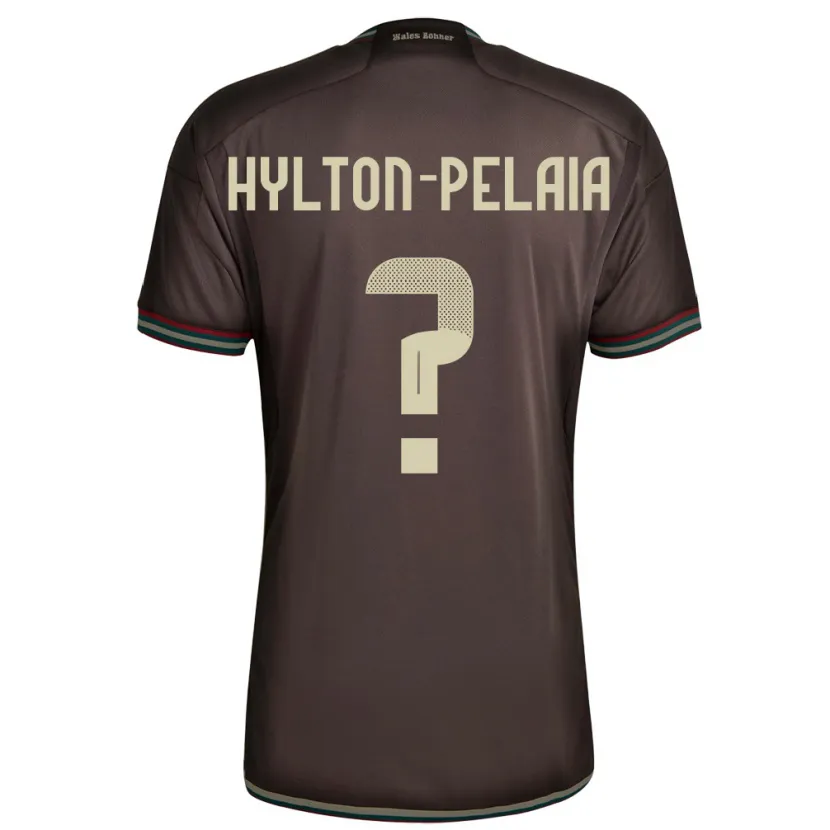 Danxen Bambino Maglia Giamaica Jayda Hylton-Pelaia #0 Marrone Notte Kit Gara Away 24-26 Maglietta