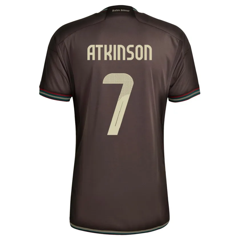 Danxen Bambino Maglia Giamaica Natoya Atkinson #7 Marrone Notte Kit Gara Away 24-26 Maglietta