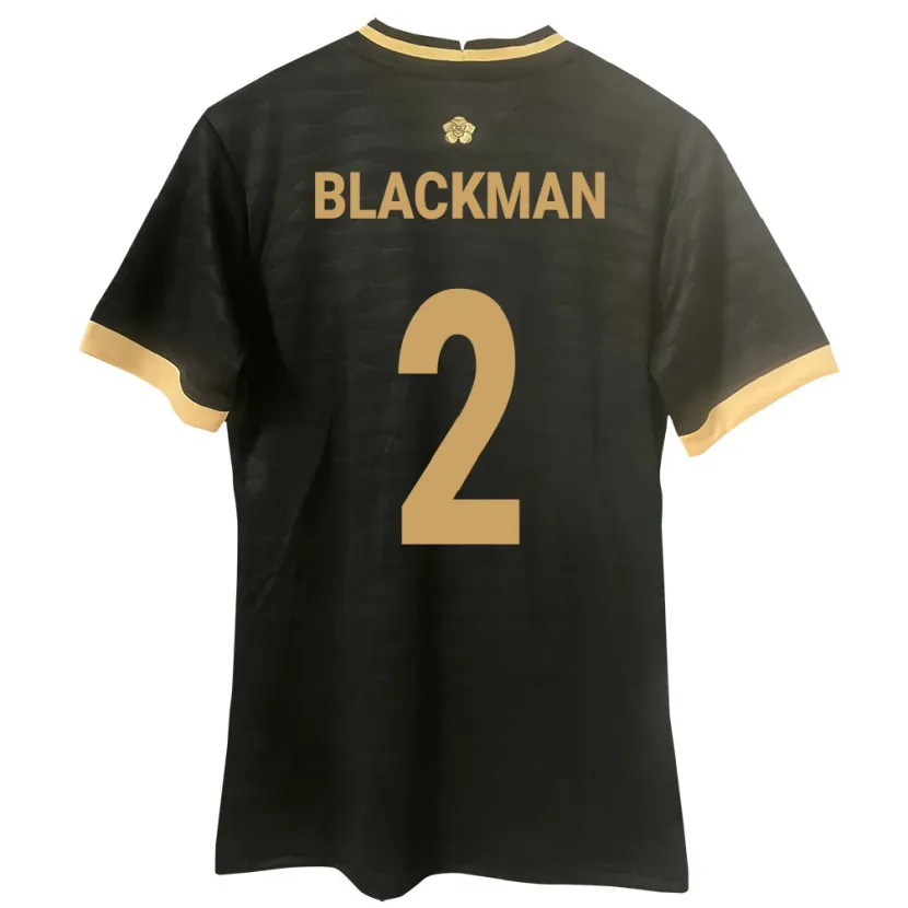 Danxen Bambino Maglia Panamá César Blackman #2 Nero Kit Gara Away 24-26 Maglietta