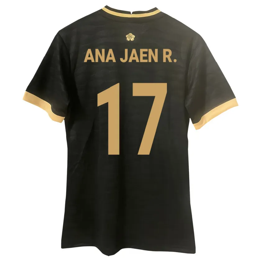 Danxen Bambino Maglia Panamá Ana Jaén Rodríguez #17 Nero Kit Gara Away 24-26 Maglietta