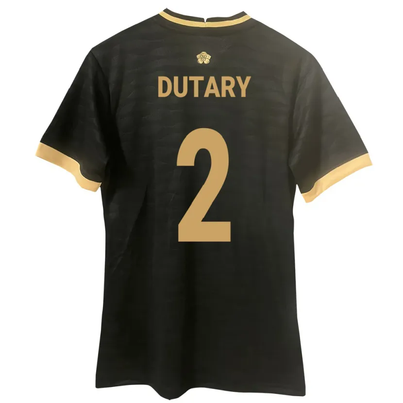 Danxen Bambino Maglia Panamá Claudia Dutary #2 Nero Kit Gara Away 24-26 Maglietta