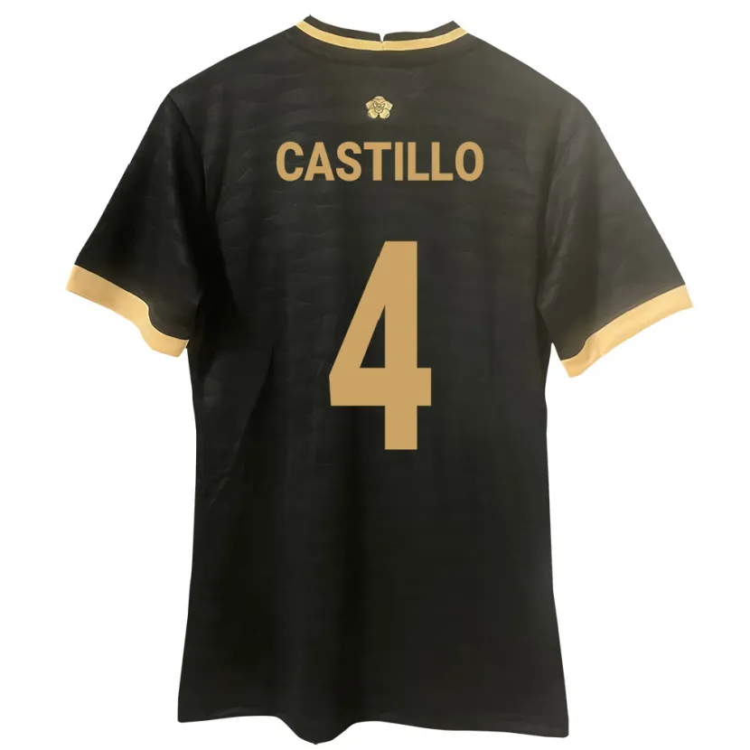 Danxen Bambino Maglia Panamá Katherine Castillo #4 Nero Kit Gara Away 24-26 Maglietta