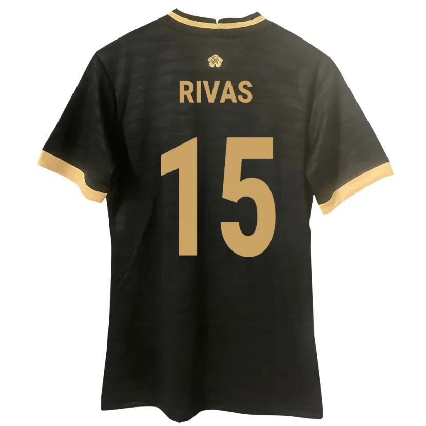 Danxen Bambino Maglia Panamá Karla Rivas #15 Nero Kit Gara Away 24-26 Maglietta