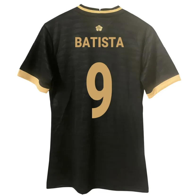 Danxen Bambino Maglia Panamá Yanixa Batista #9 Nero Kit Gara Away 24-26 Maglietta