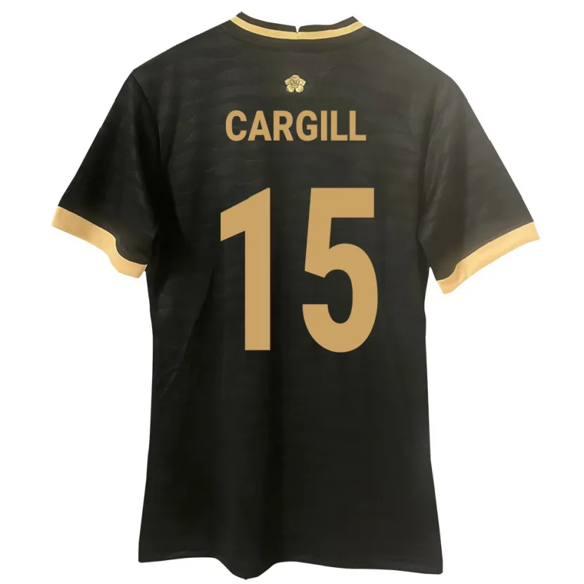 Danxen Bambino Maglia Panamá Nicole Cargill #15 Nero Kit Gara Away 24-26 Maglietta
