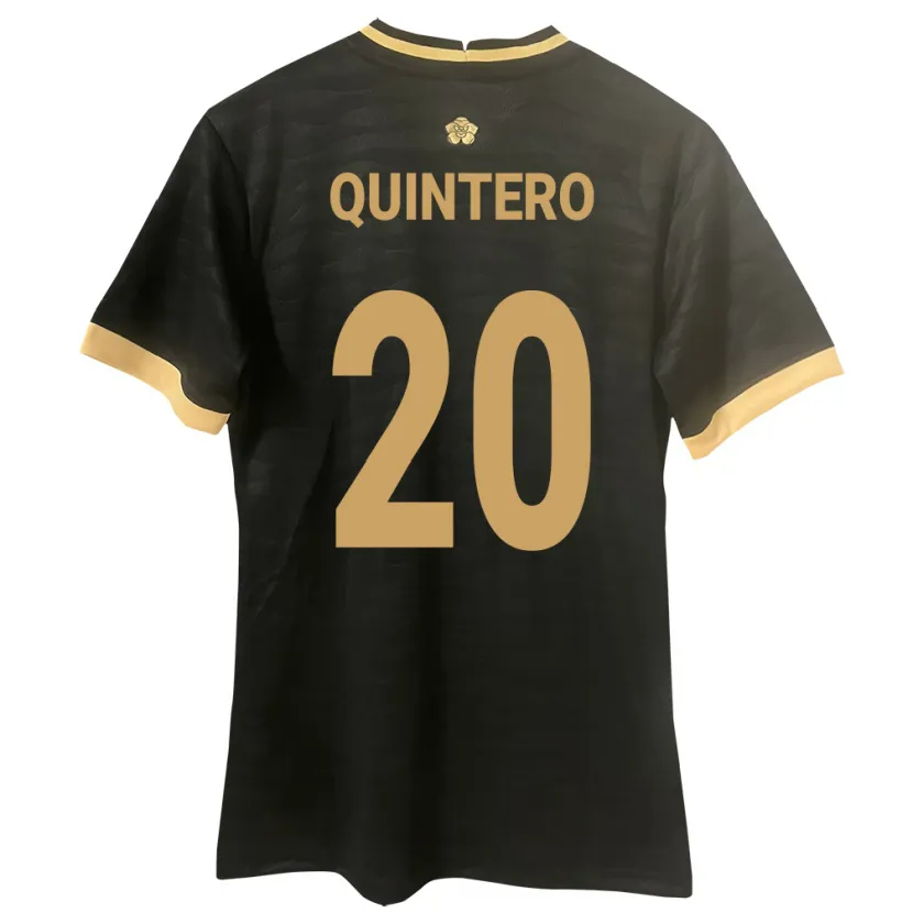 Danxen Bambino Maglia Panamá Aldrith Quintero #20 Nero Kit Gara Away 24-26 Maglietta