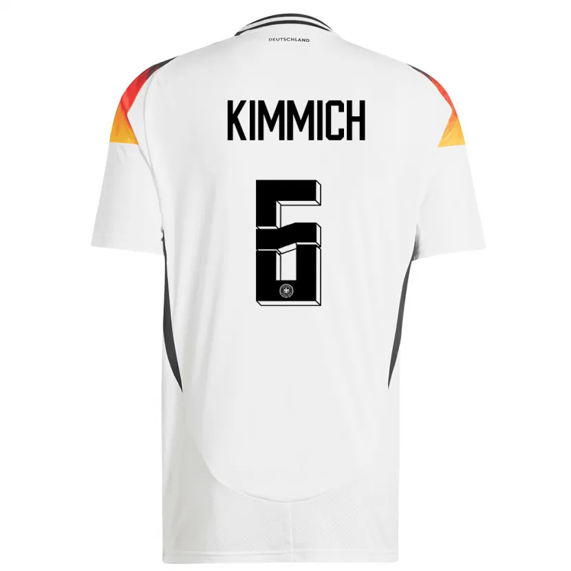 Danxen Uomo Maglia Germania Joshua Kimmich #6 Bianco Kit Gara Home 24-26 Maglietta