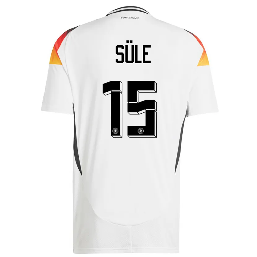 Danxen Uomo Maglia Germania Niklas Sule #15 Bianco Kit Gara Home 24-26 Maglietta
