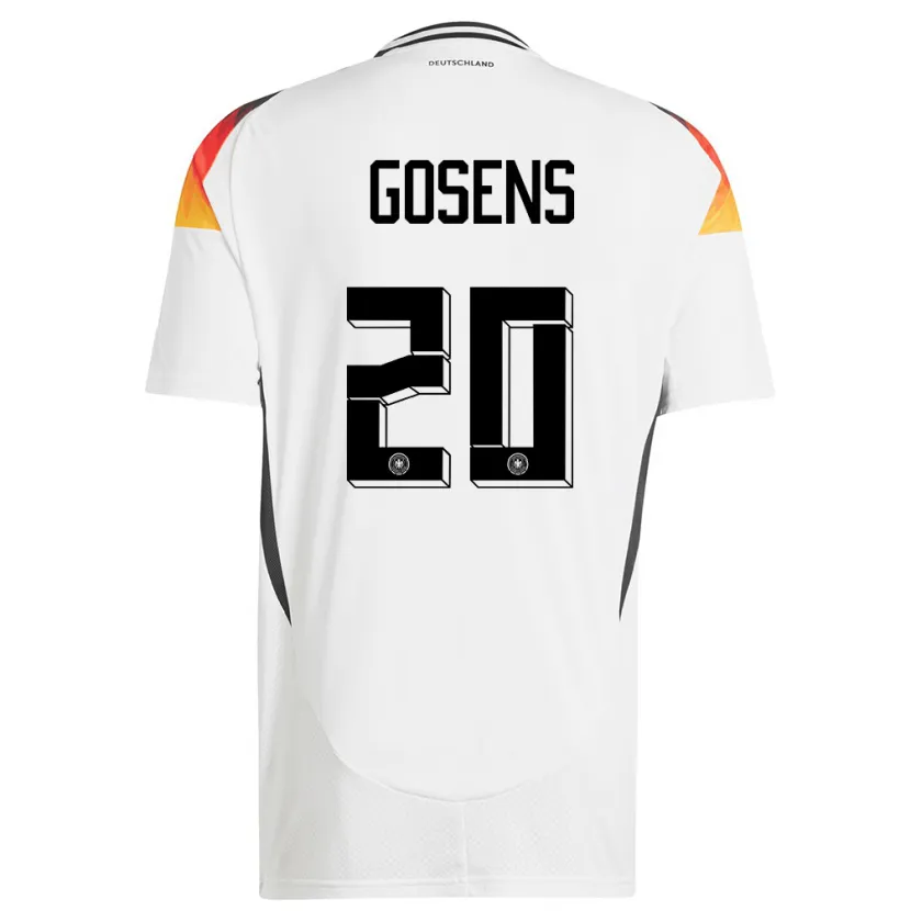 Danxen Uomo Maglia Germania Robin Gosens #20 Bianco Kit Gara Home 24-26 Maglietta