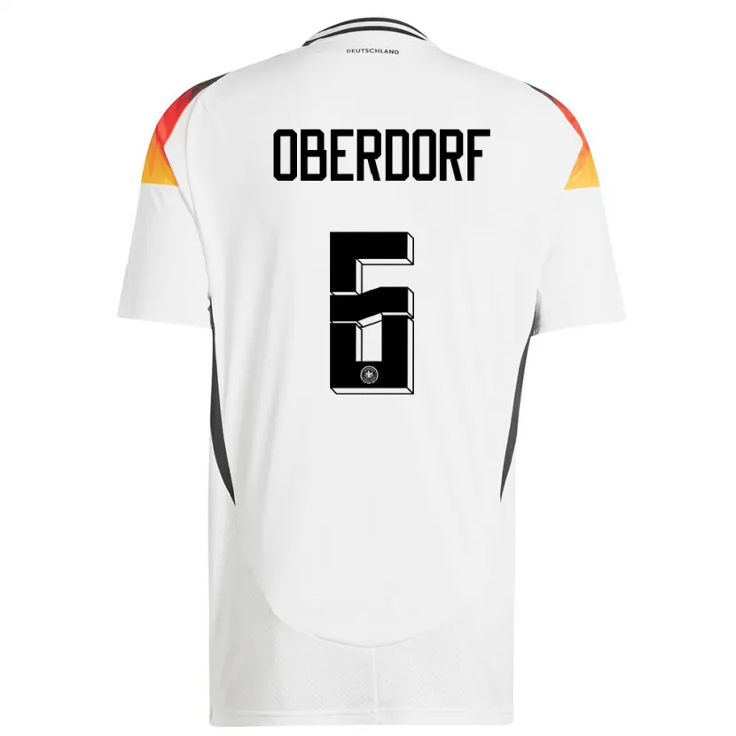 Danxen Uomo Maglia Germania Lena Oberdorf #6 Bianco Kit Gara Home 24-26 Maglietta