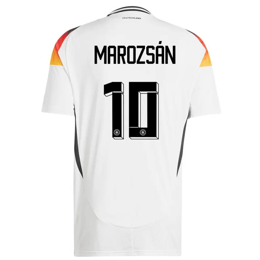 Danxen Uomo Maglia Germania Dzsenifer Marozsan #10 Bianco Kit Gara Home 24-26 Maglietta