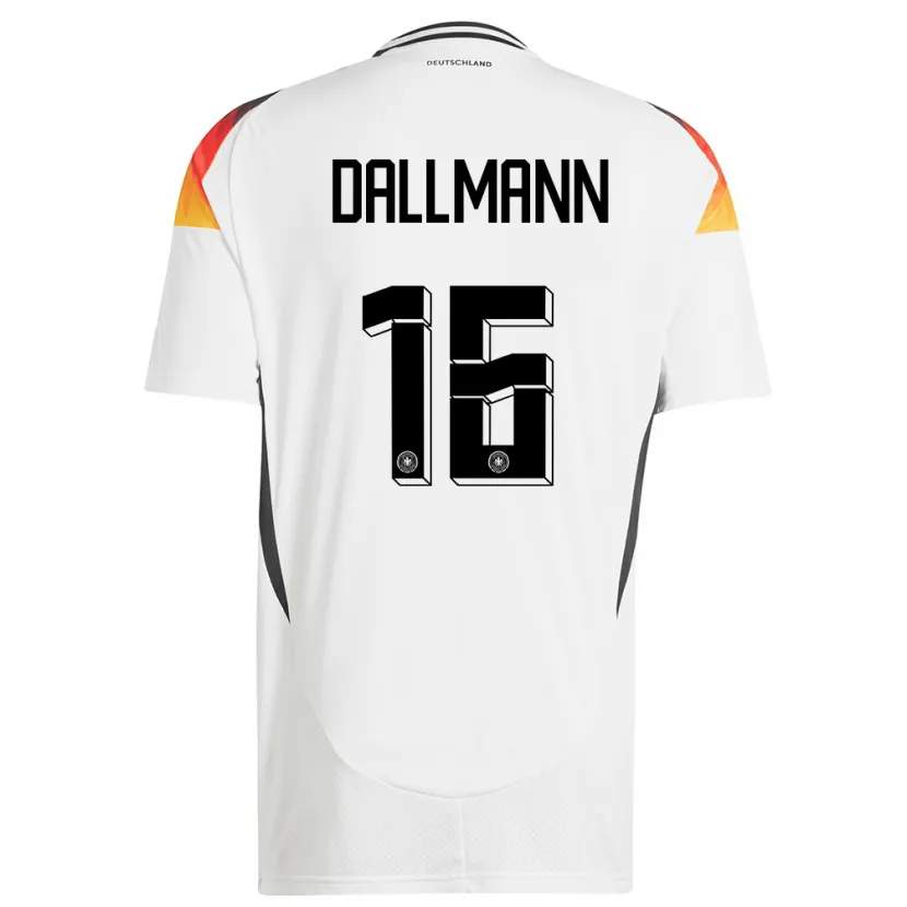Danxen Uomo Maglia Germania Linda Dallmann #16 Bianco Kit Gara Home 24-26 Maglietta