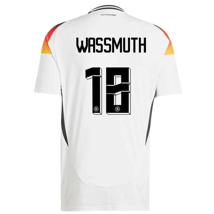 Danxen Uomo Maglia Germania Tabea Wabmuth #18 Bianco Kit Gara Home 24-26 Maglietta