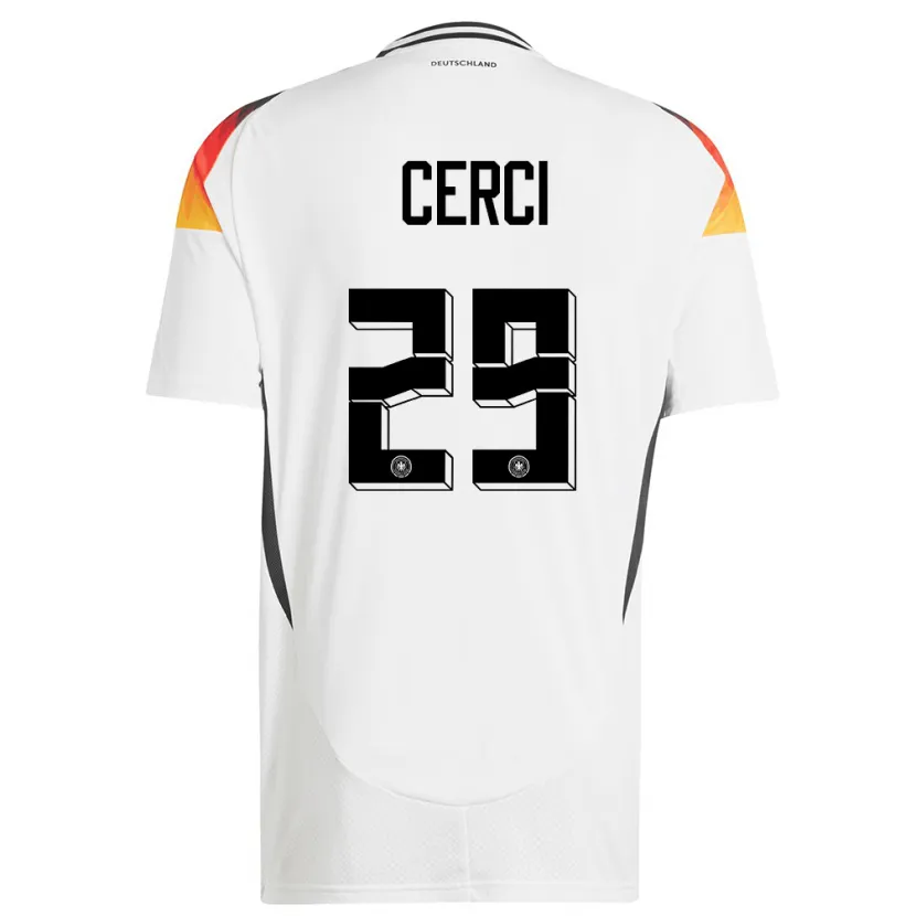 Danxen Uomo Maglia Germania Selina Cerci #29 Bianco Kit Gara Home 24-26 Maglietta