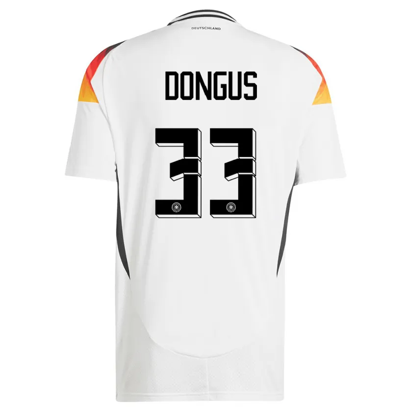 Danxen Uomo Maglia Germania Fabienne Dongus #33 Bianco Kit Gara Home 24-26 Maglietta