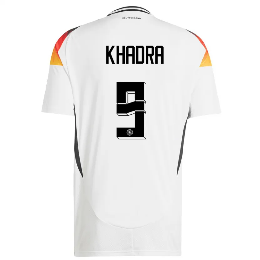 Danxen Uomo Maglia Germania Reda Khadra #9 Bianco Kit Gara Home 24-26 Maglietta