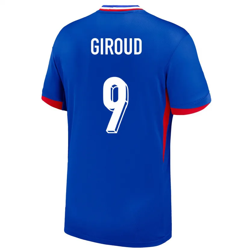 Danxen Uomo Maglia Francia Olivier Giroud #9 Blu Kit Gara Home 24-26 Maglietta