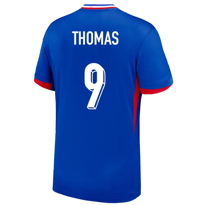 Danxen Uomo Maglia Francia Lindsey Thomas #9 Blu Kit Gara Home 24-26 Maglietta