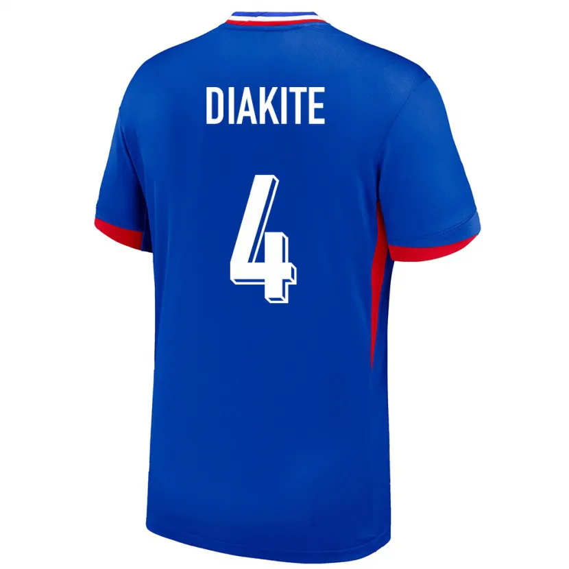 Danxen Uomo Maglia Francia Bafode Diakite #4 Blu Kit Gara Home 24-26 Maglietta