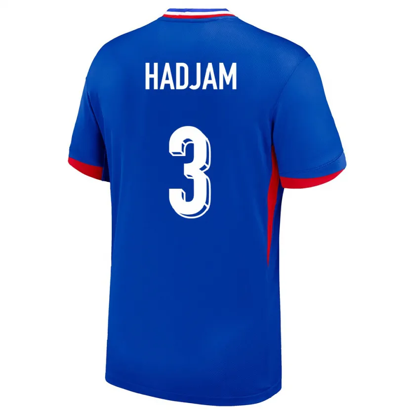 Danxen Uomo Maglia Francia Jaouen Hadjam #3 Blu Kit Gara Home 24-26 Maglietta
