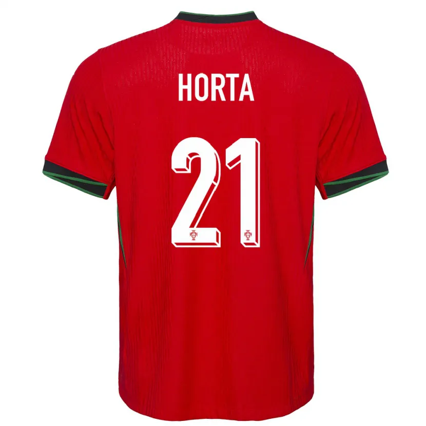Danxen Uomo Maglia Portogallo Ricardo Horta #21 Rosso Kit Gara Home 24-26 Maglietta