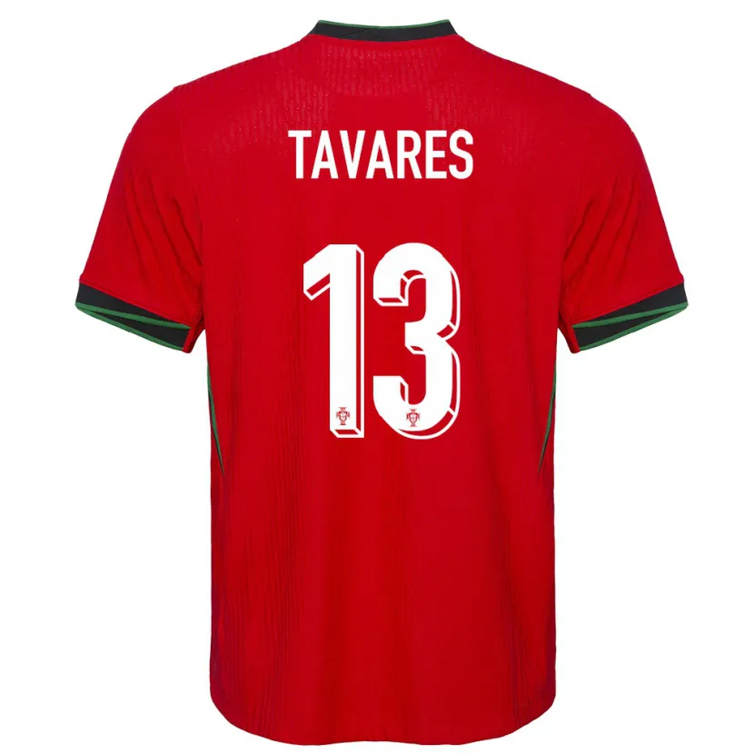 Danxen Uomo Maglia Portogallo Nuno Tavares #13 Rosso Kit Gara Home 24-26 Maglietta