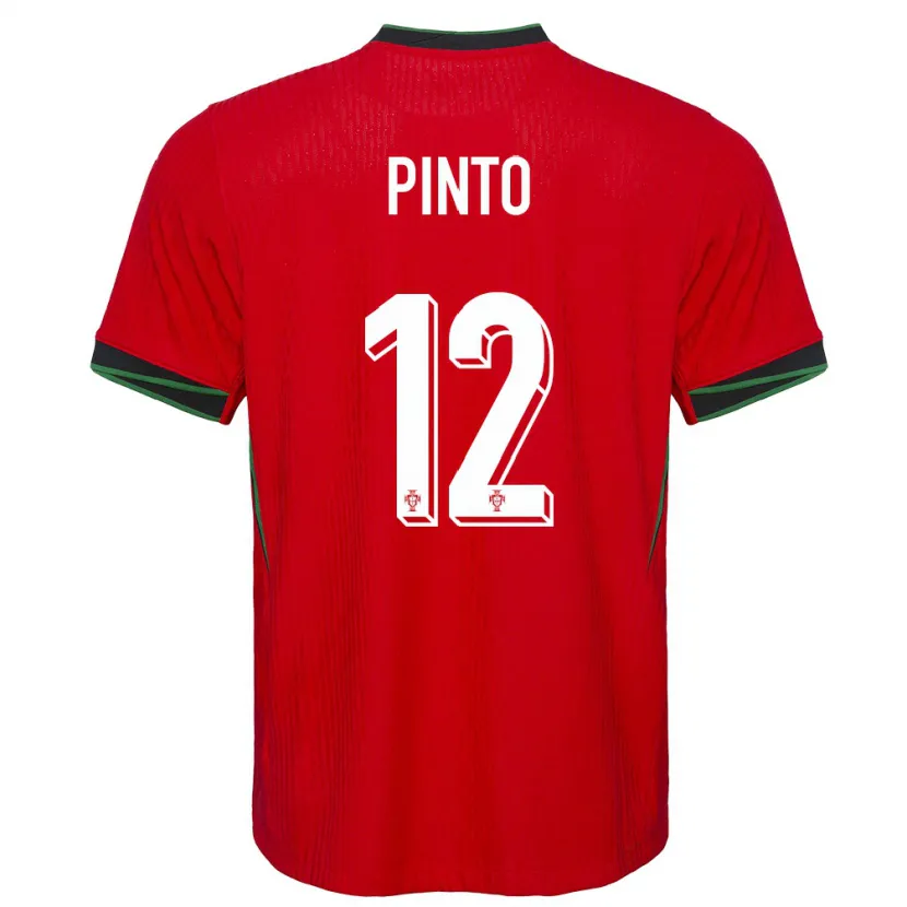Danxen Uomo Maglia Portogallo Diogo Pinto #12 Rosso Kit Gara Home 24-26 Maglietta